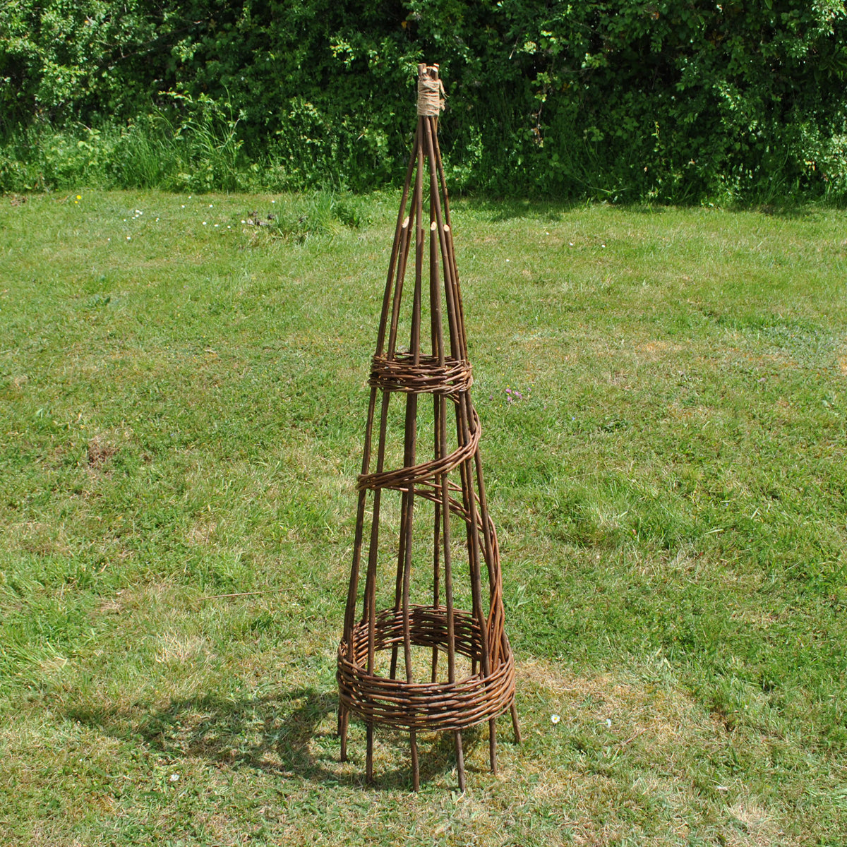 Set of 2 Spiral Willow Garden Obelisks (1.2m)