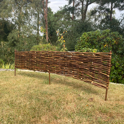 Willow Hurdles Lawn Edging (120cm x 20cm) - 10 Panels