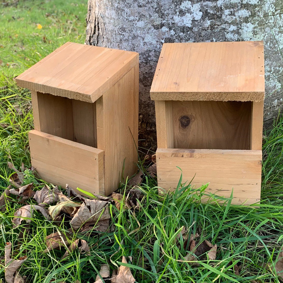 Wooden Robin Birdhouse Garden Nest Boxes (Set of 2)