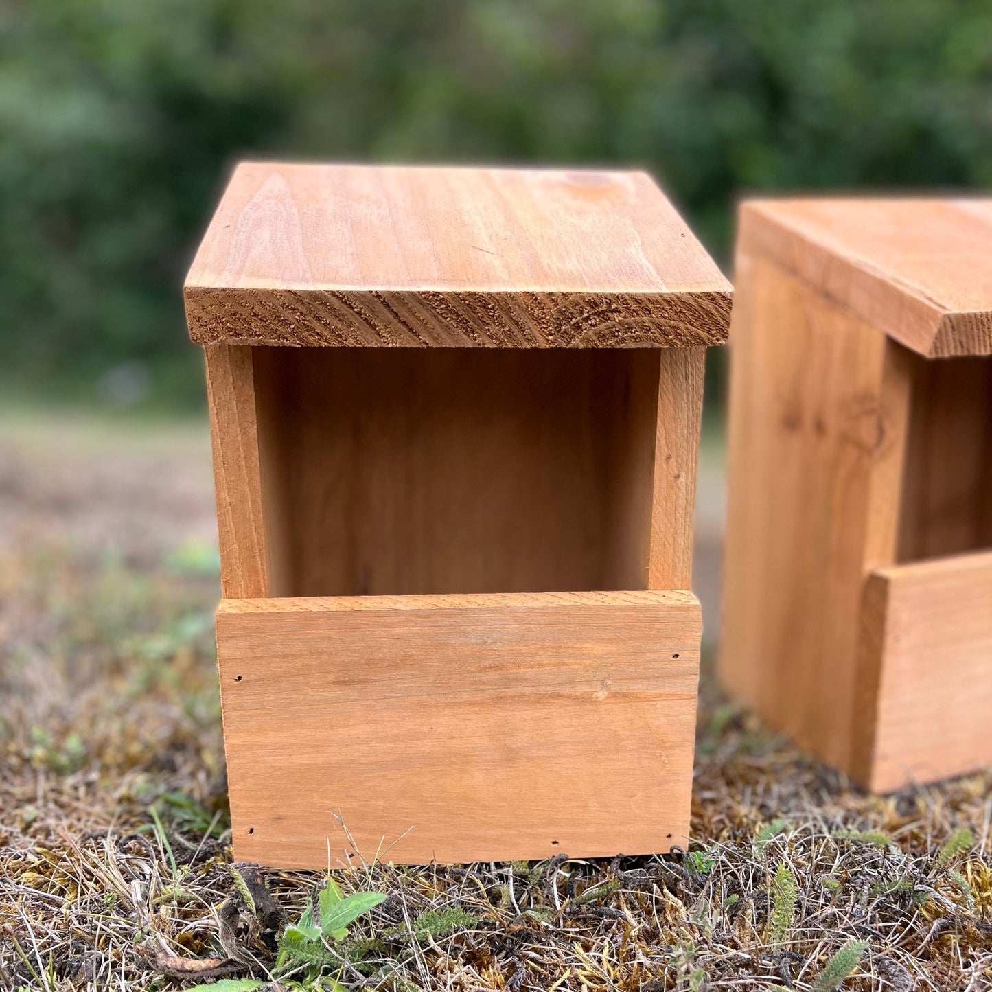 Wooden Robin Birdhouse Garden Nest Boxes (Set of 2)