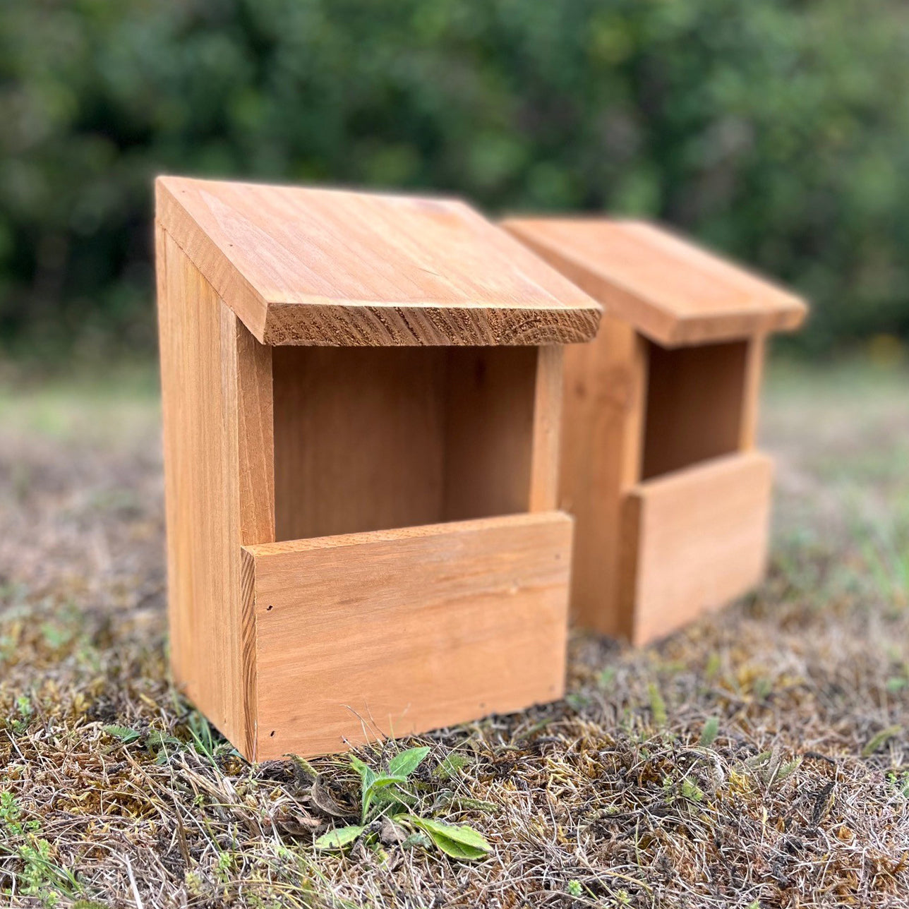 Wooden Robin Birdhouse Garden Nest Boxes (Set of 2)