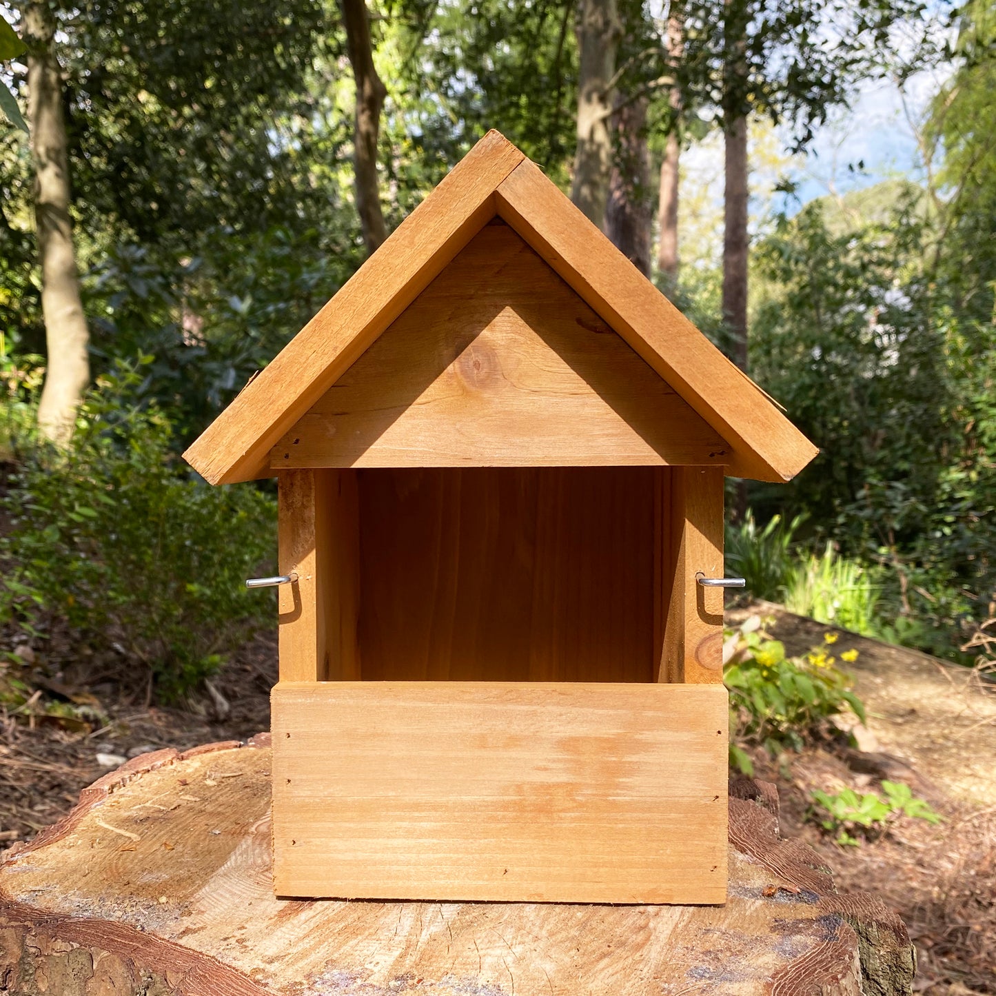 Wooden Multi-Hole Birdhouse Garden Nest Boxes (Set of 2)
