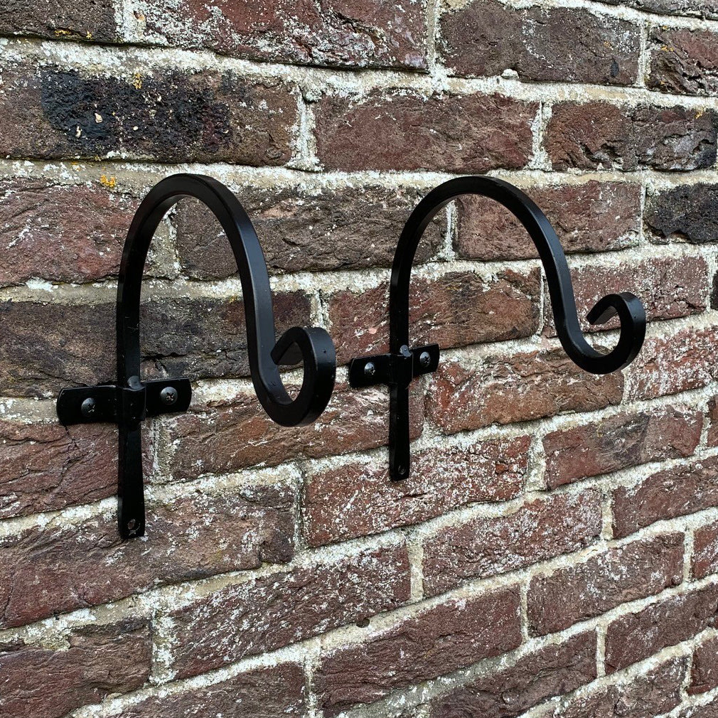 Metal Round Hanging Basket Hooks (20cm) Set of 2