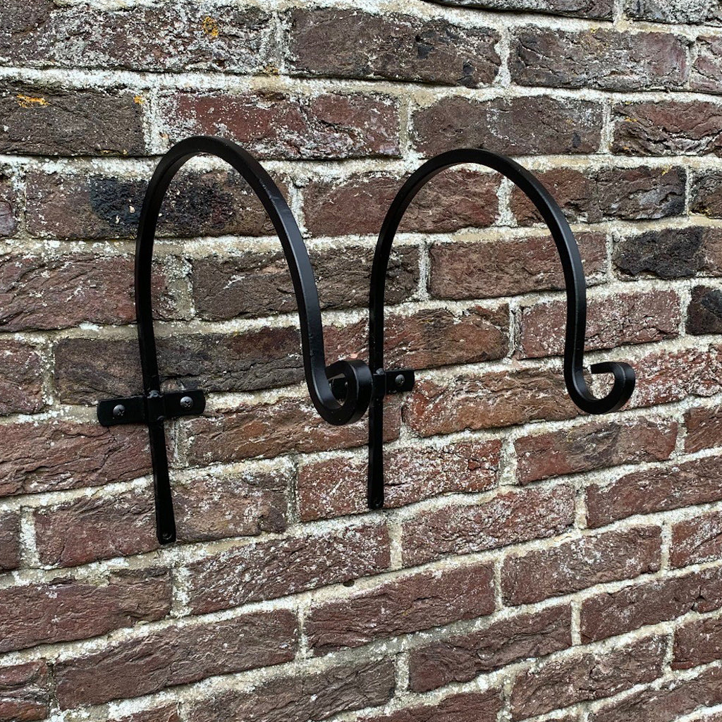 Metal Round Garden Hanging Basket Hooks (30cm) - Pack of 2