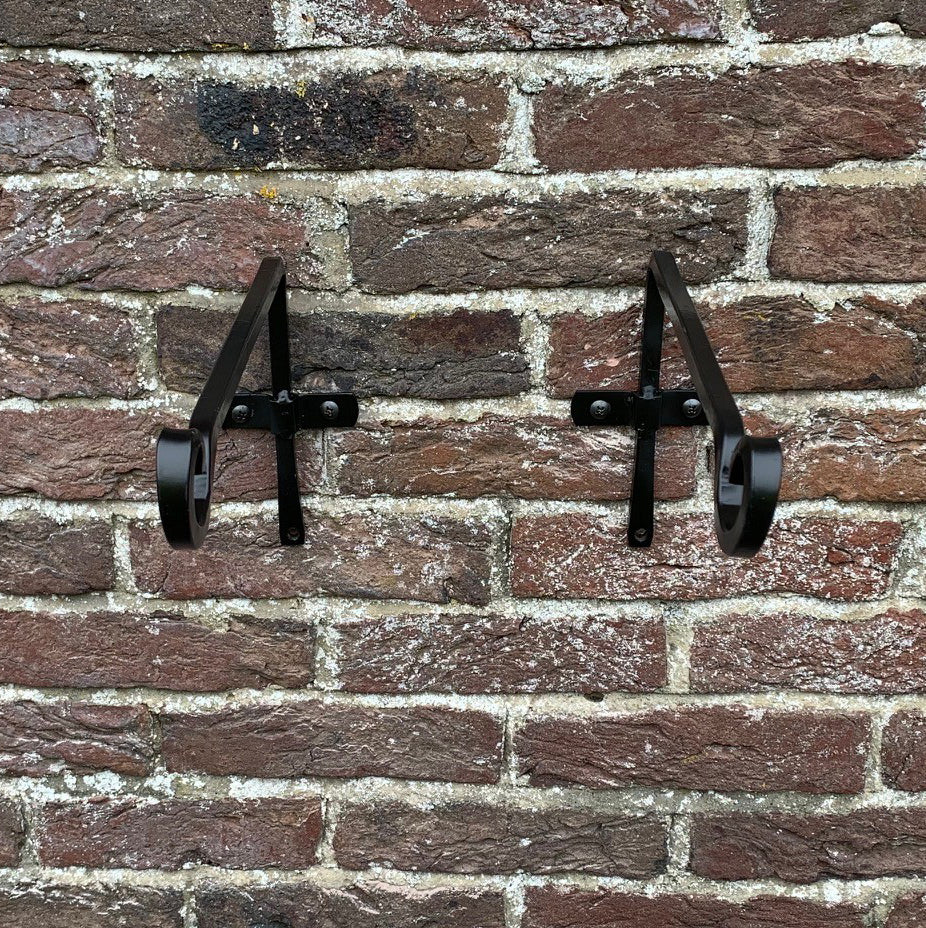 Metal Square Hanging Basket Brackets (29cm) Set of 2