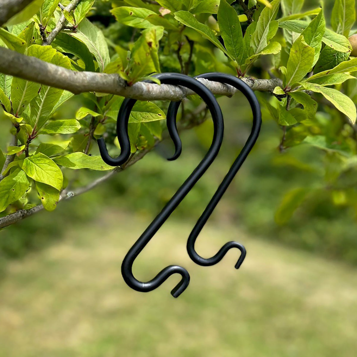 Steel S Hooks for Bird Feeders and Hanging Baskets - Pack of 2