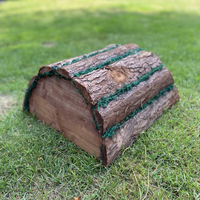 Wooden Barkwood Hogitat Hedgehog House Shelter