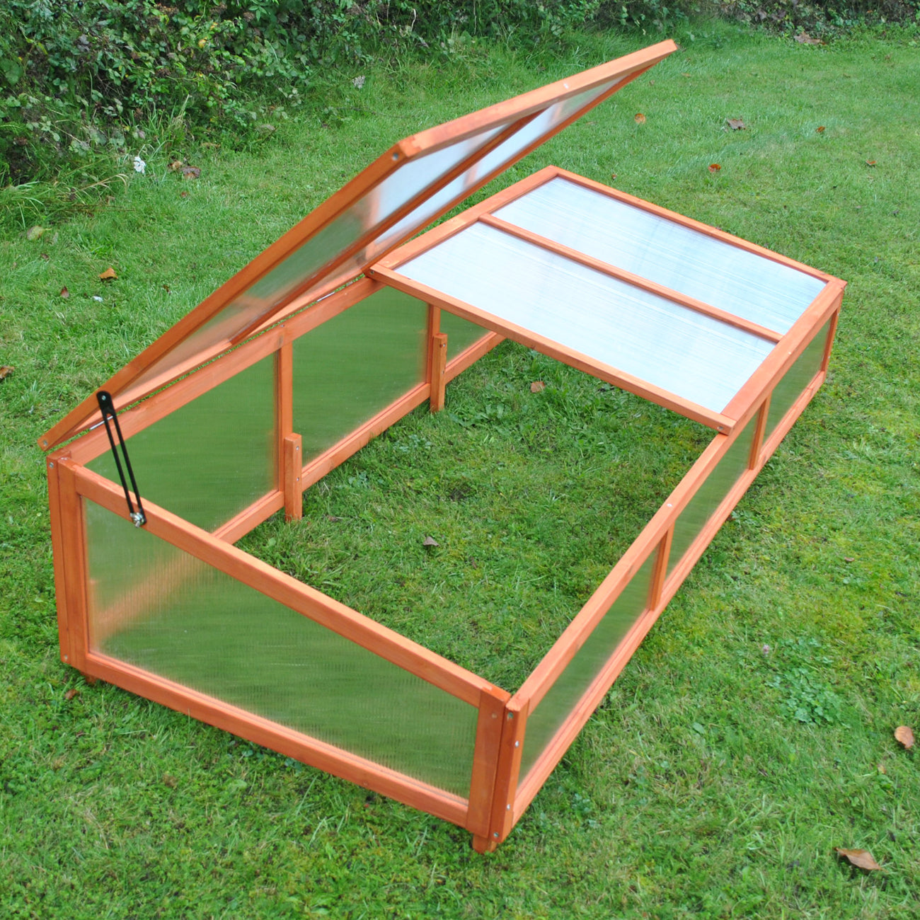 Polycarbonate Cold Frame for Large Wooden Raised Vegetable Bed Planter