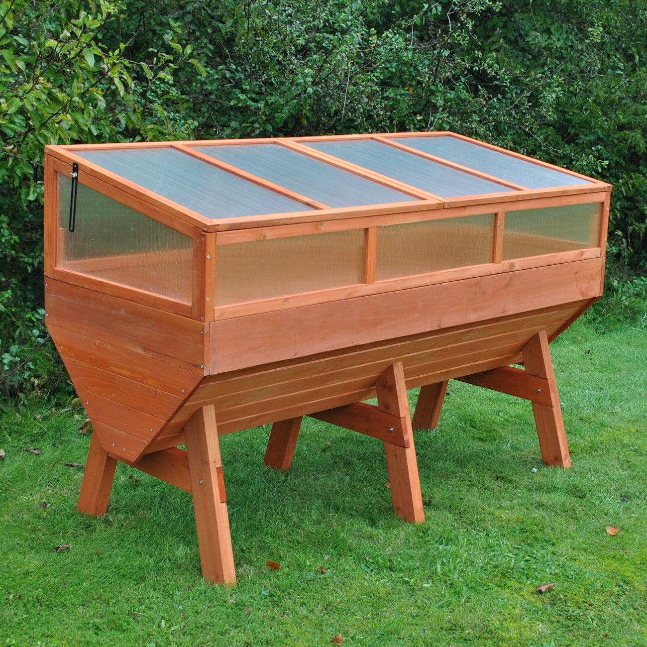 Polycarbonate Cold Frame for Large Wooden Raised Vegetable Bed Planter