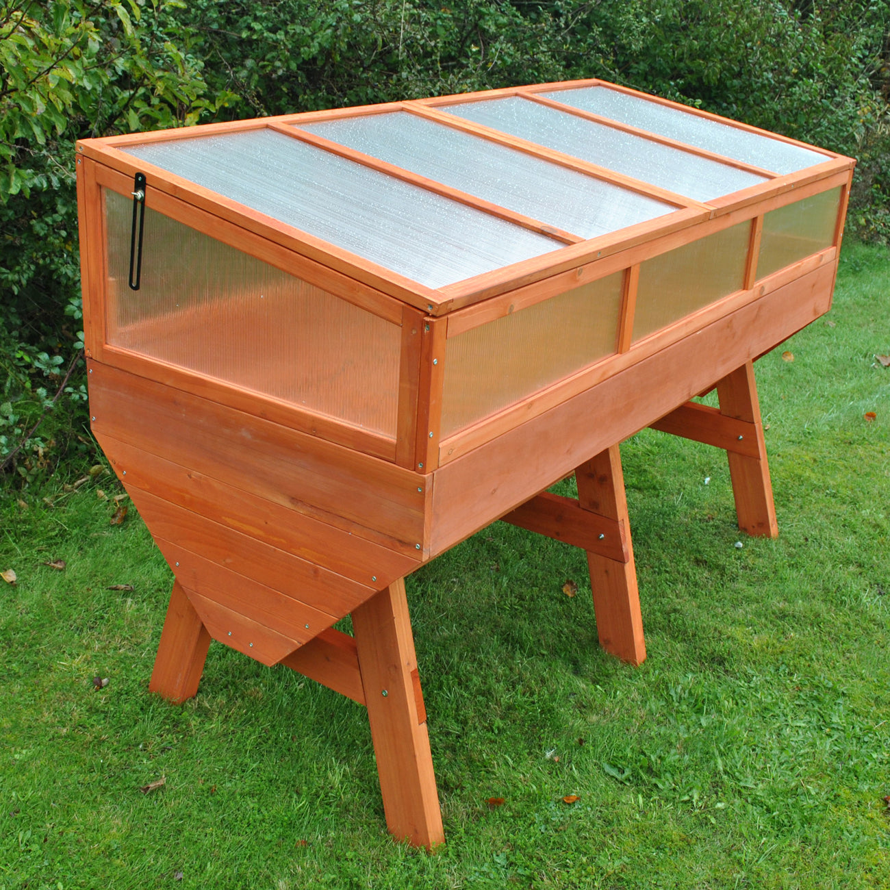 Polycarbonate Cold Frame for Large Wooden Raised Vegetable Bed Planter