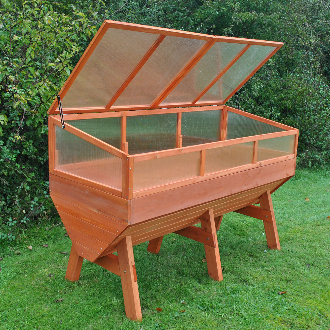 Polycarbonate Cold Frame for Large Wooden Raised Vegetable Bed Planter