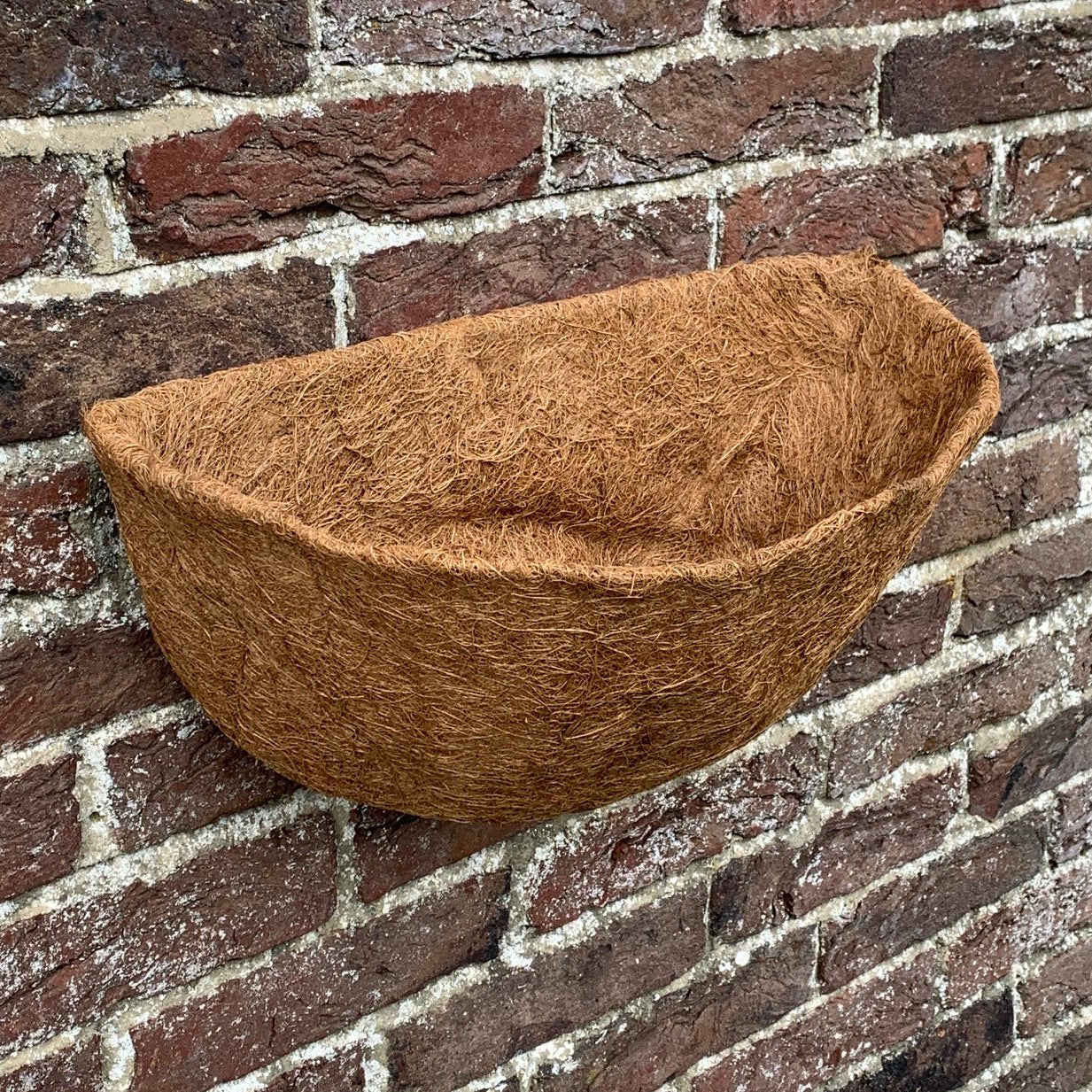 Preformed Half Round Coco Wall Basket Planter Liner (40cm)
