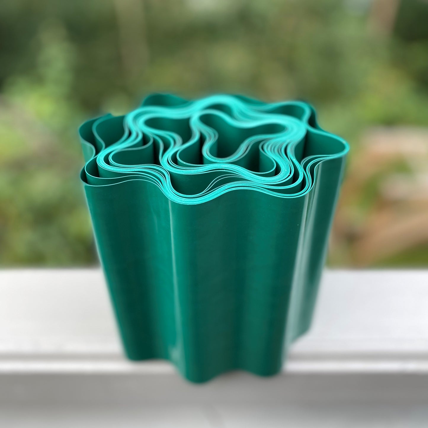 Set of 5 Green Plastic Garden Lawn Edging (9m x 15cm Roll)