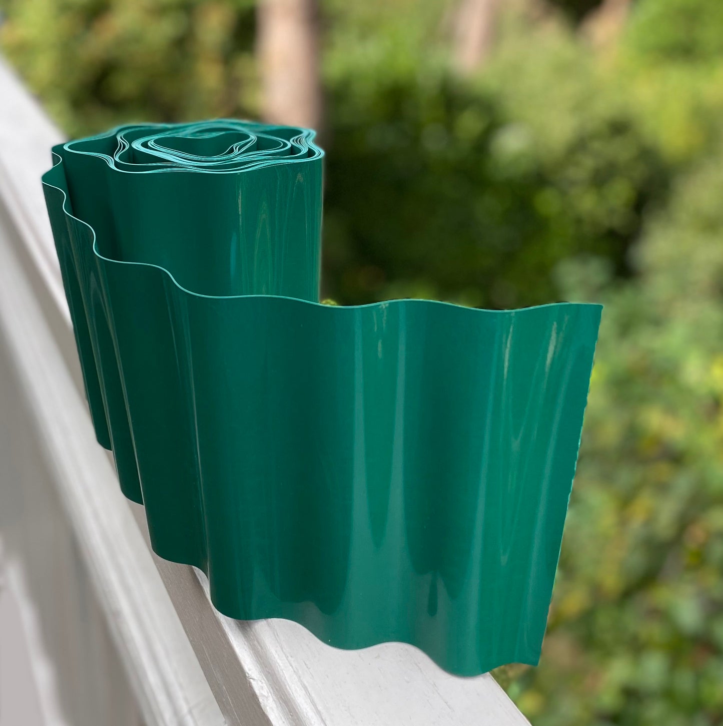 Set of 5 Green Plastic Garden Lawn Edging (9m x 15cm Roll)