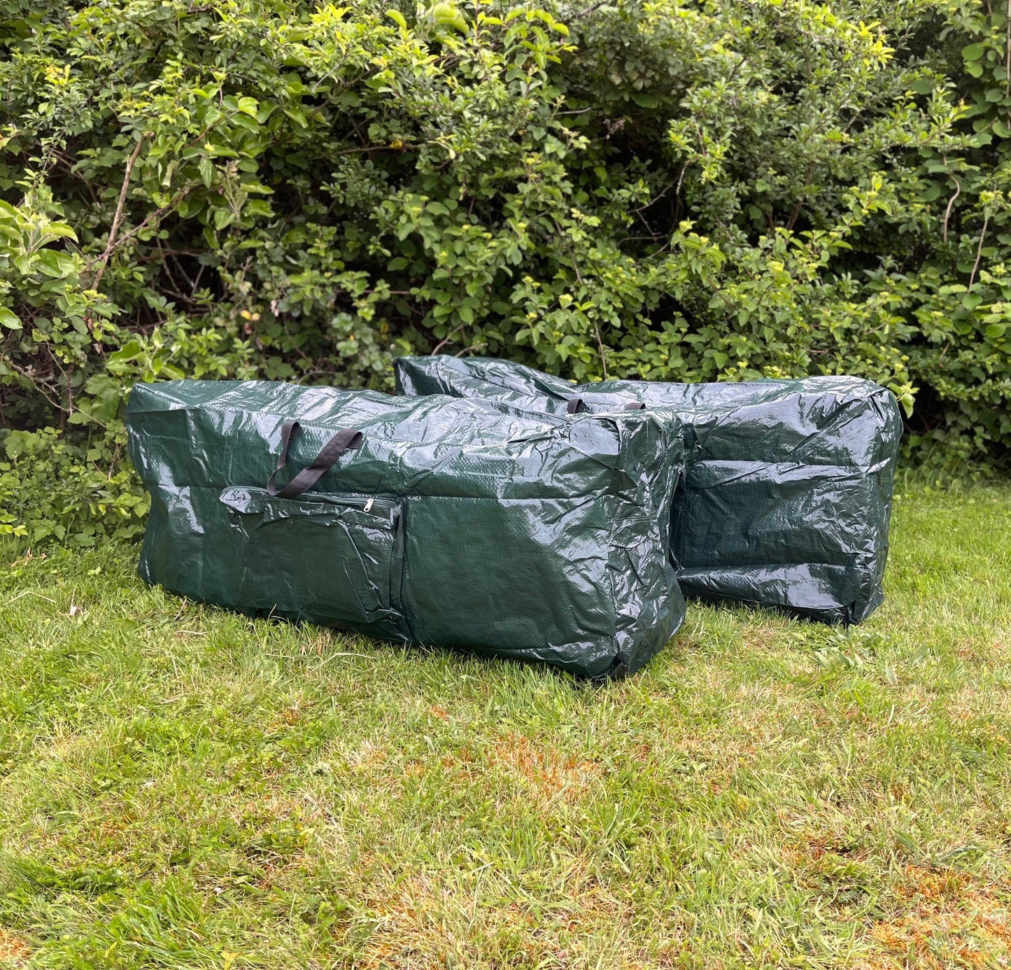 Waterproof Outdoor Cushion Storage Bags in Green - Pack of 2