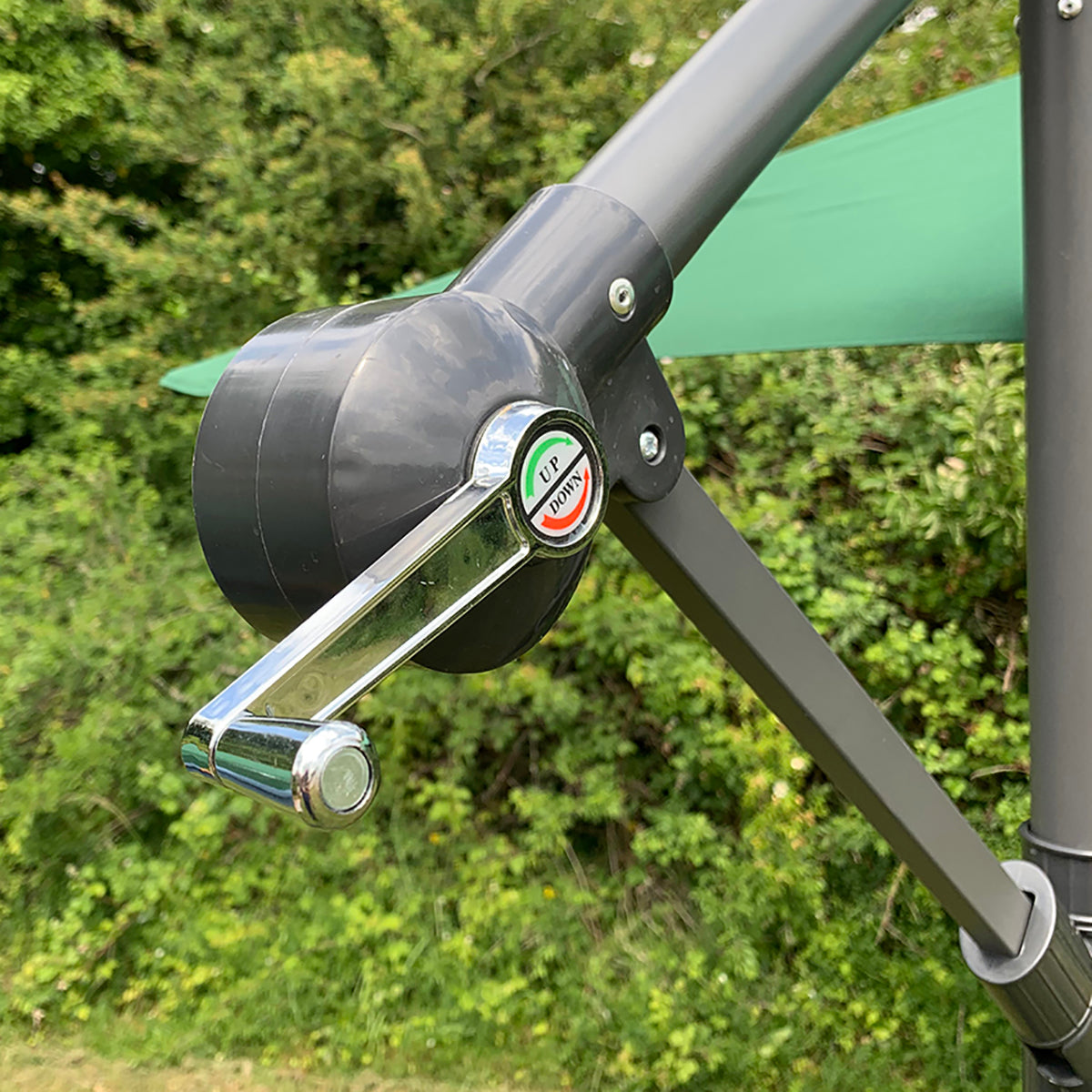 Green Cantilever Garden Parasol