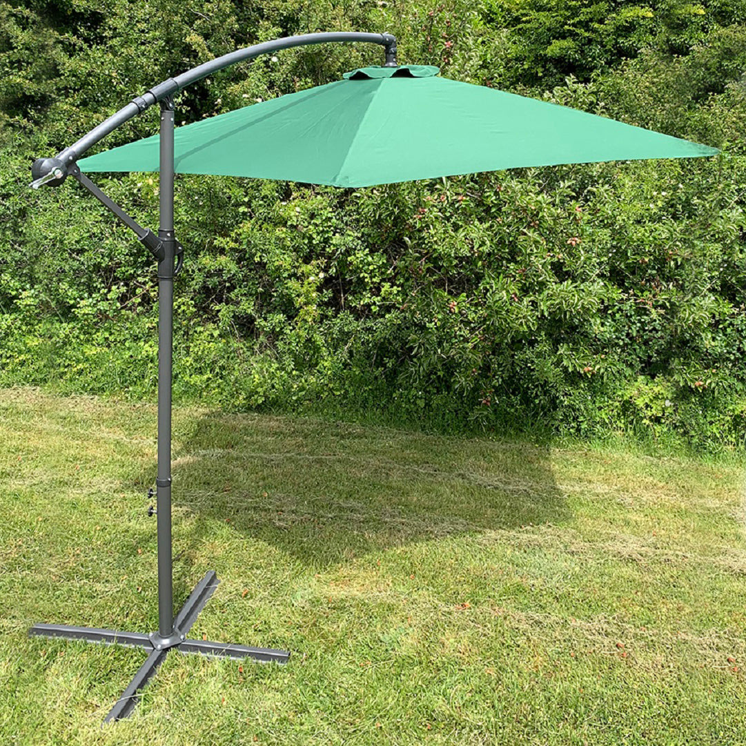 Green Cantilever Garden Parasol