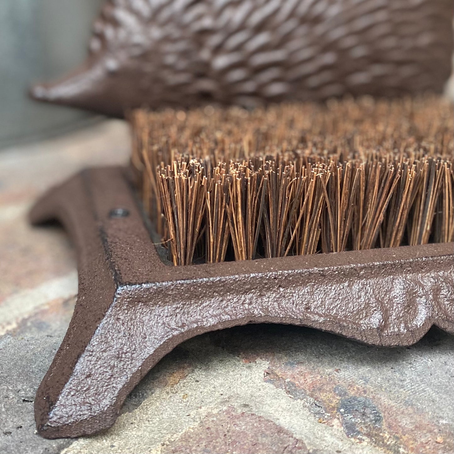 Cast Iron Vintage Style Hedgehog Design Boot Brush Shoe Scraper