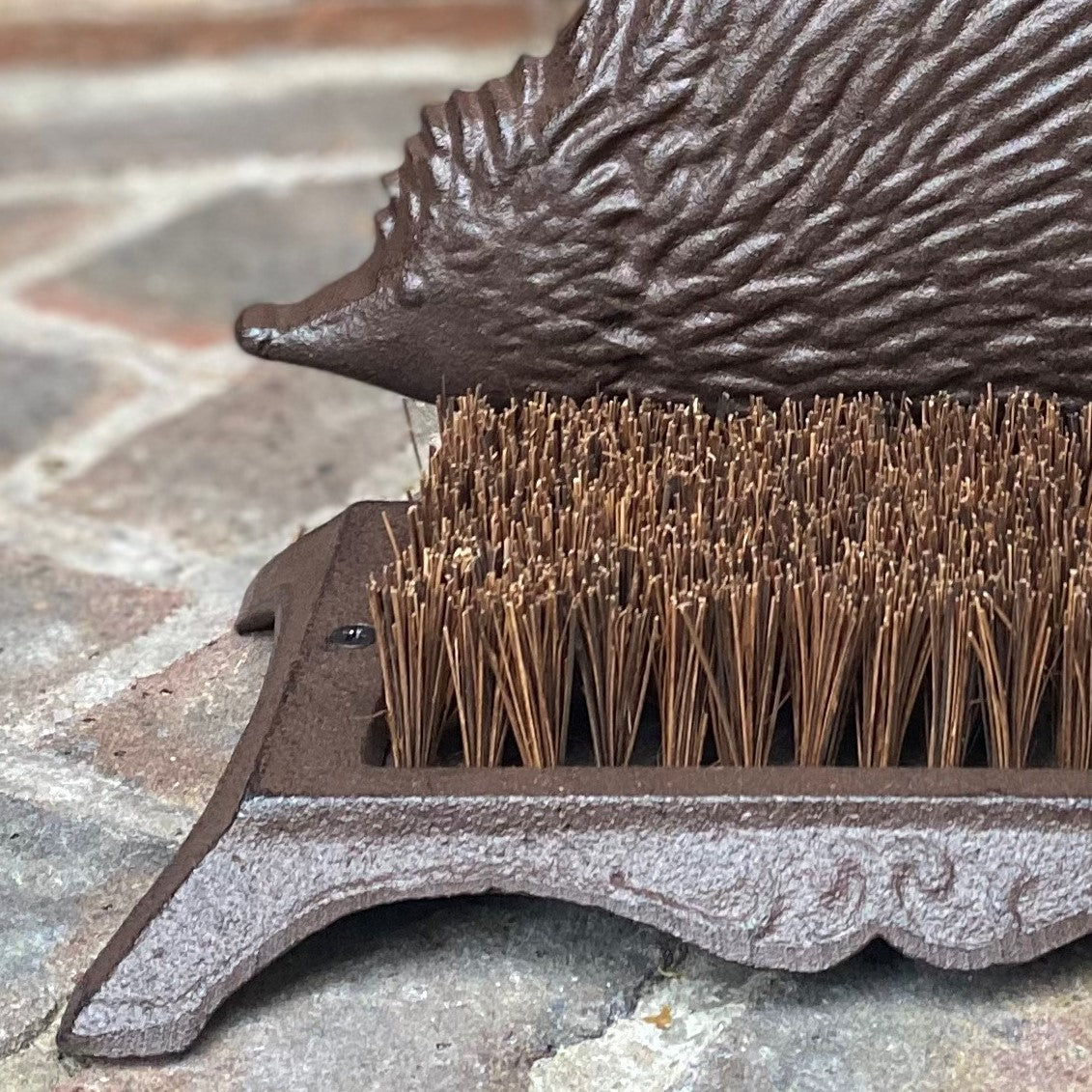 Cast Iron Vintage Style Hedgehog Design Boot Brush Shoe Scraper
