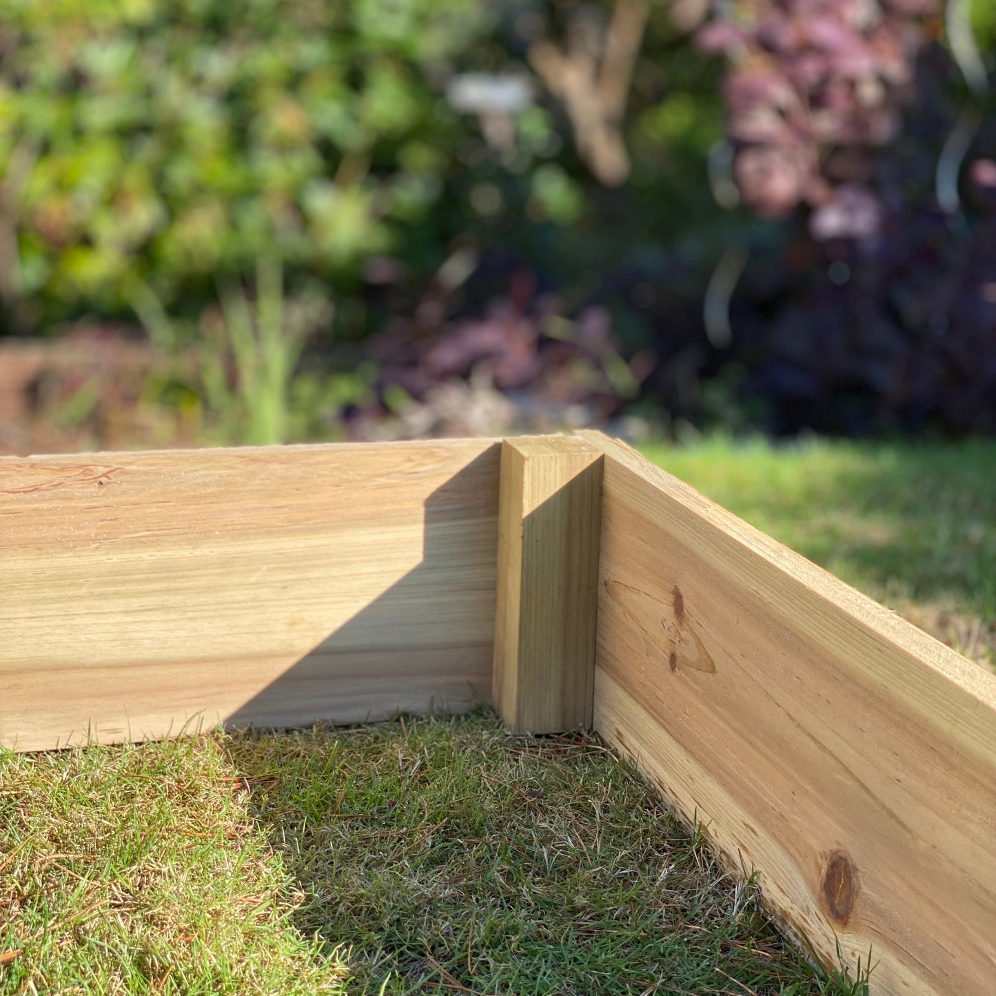 Set of 2 Wooden Raised Vegetable Beds (122cm x 18cm)