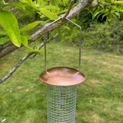 Large Copper Style Hanging Bird Nut Feeder