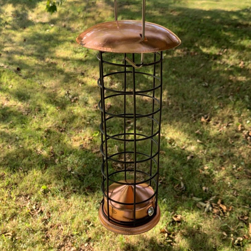 Copper Style Hanging Bird Feeders Seed, Nut and Fatball (Set of 3)
