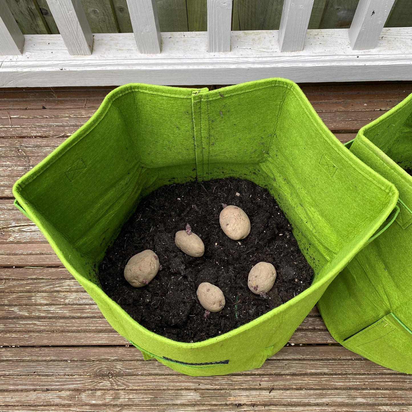 Potato Planter Grow Bags 37 Litre (Set of 4) Non - Woven Aeration Fabric Pots