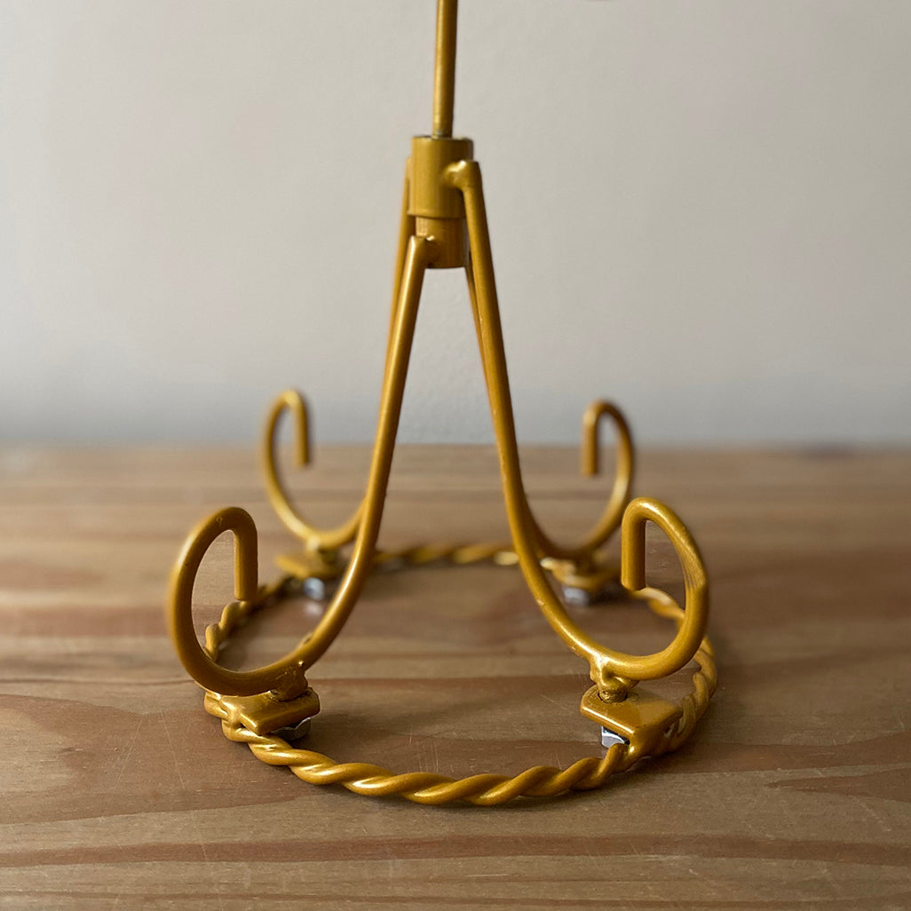 Gold Santa Circle Christmas Card Holder Display