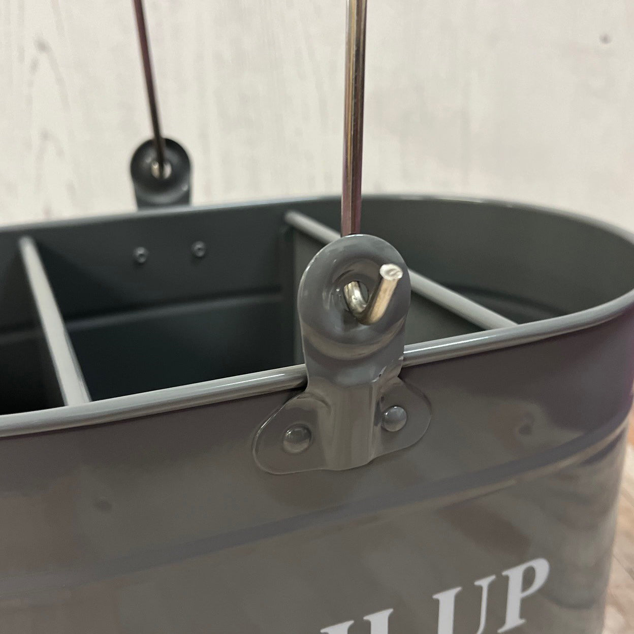 Washing Up Sink Tidy Tin in French Grey