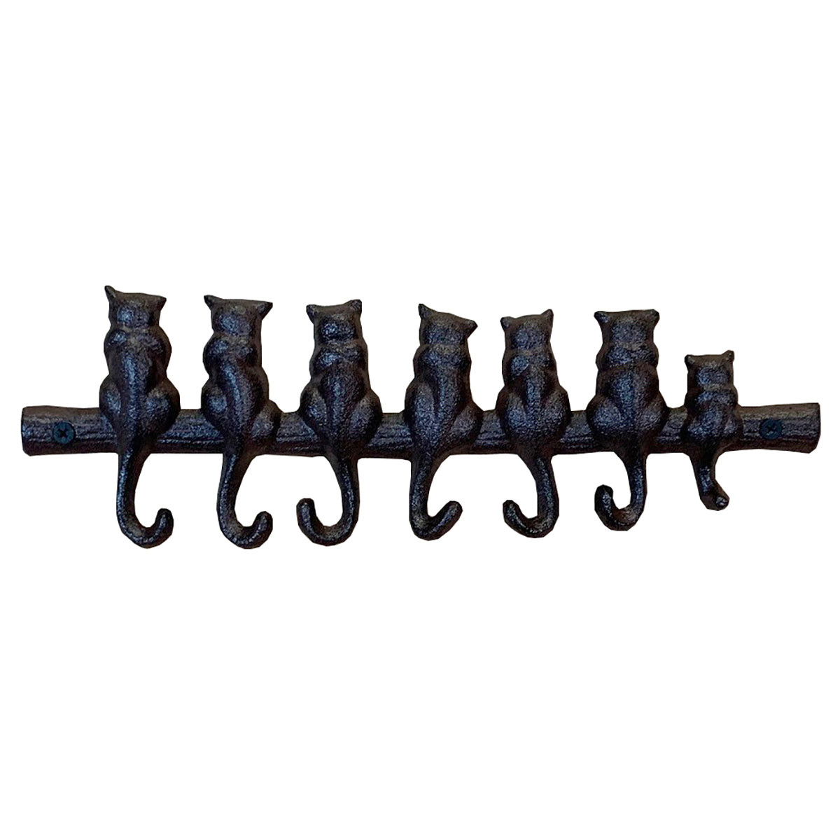 Cat Tail Wall Hook Rack in Cast Iron