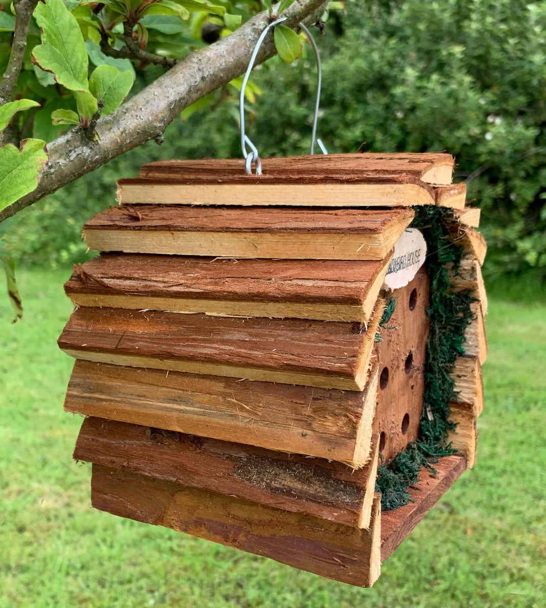 Wooden Hanging Ladybird House Garden Bug Habitat