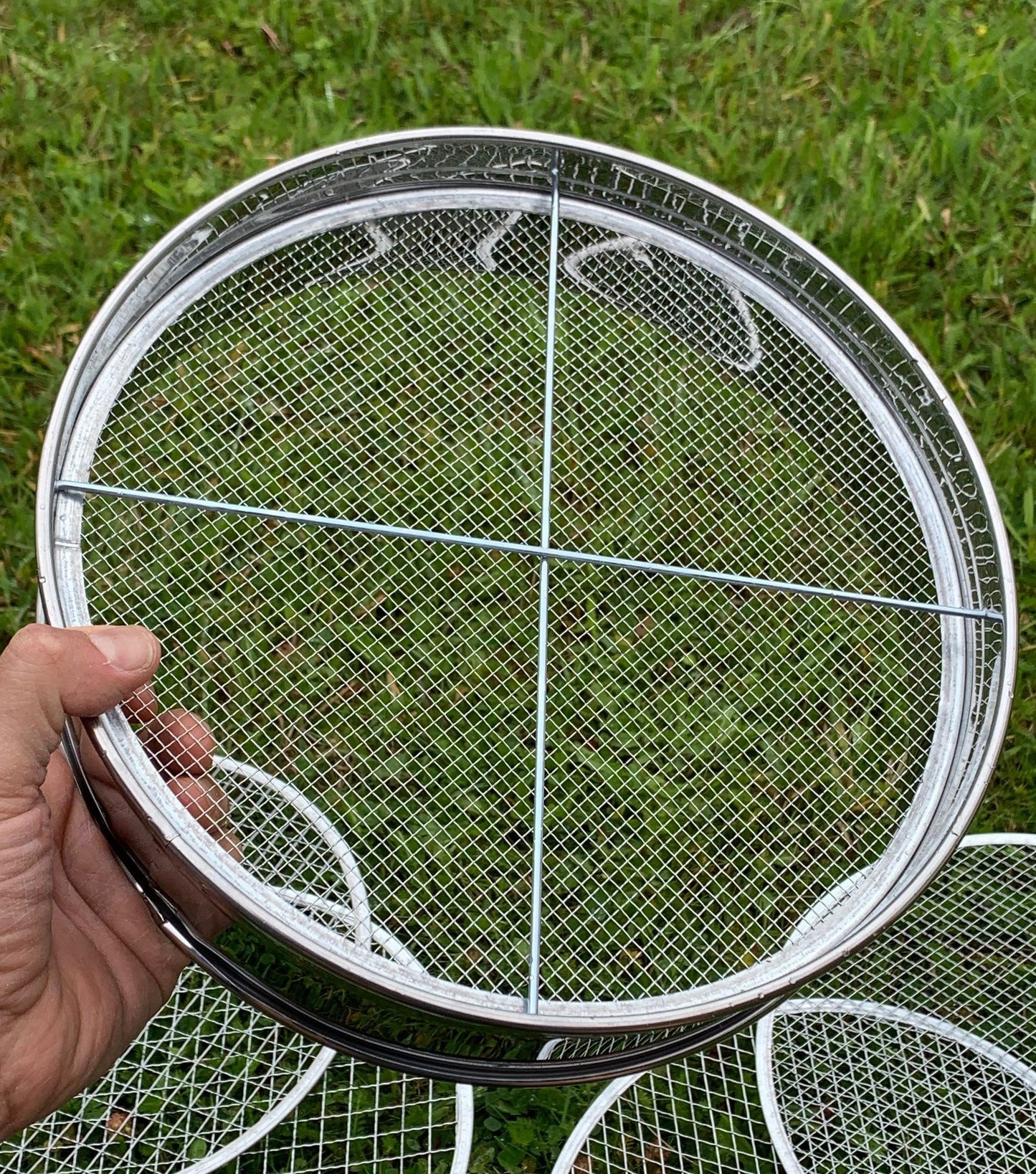 Stainless Steel Soil Sieve with 5 Interchangeable Filters