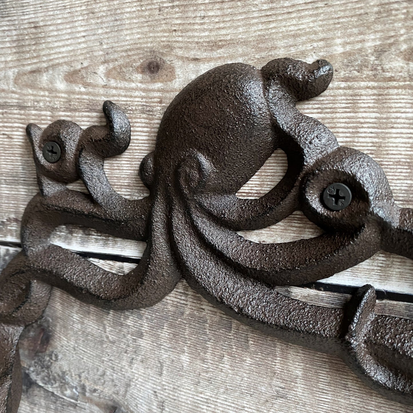 Wall Mounted Octopus Loo Roll Holder in Cast Iron