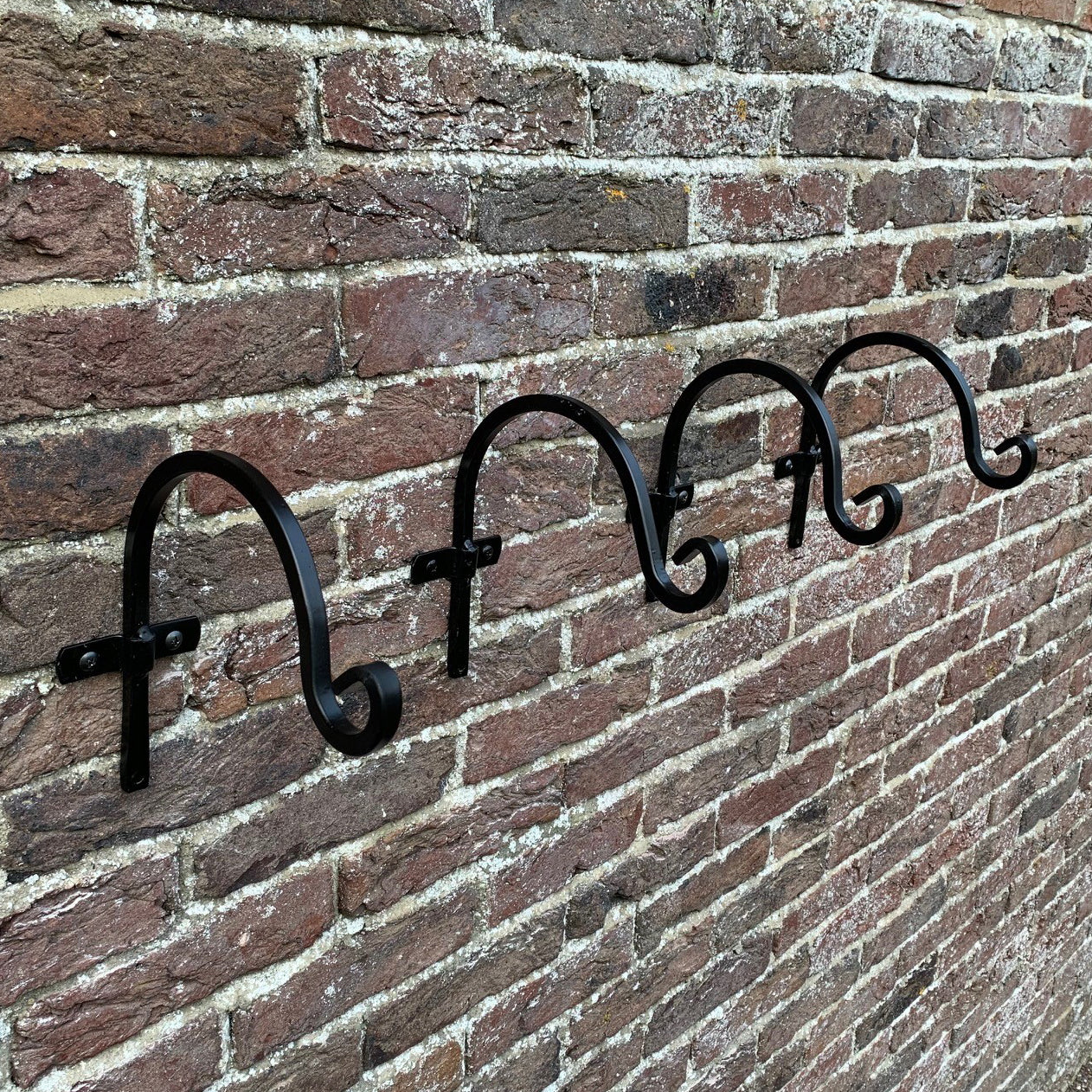 Metal Round Garden Hanging Basket Hooks (20cm) - Pack of 4