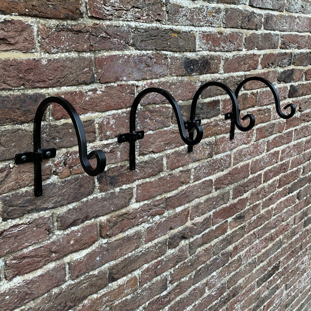 Metal Round Garden Hanging Basket Hooks (20cm) - Pack of 4