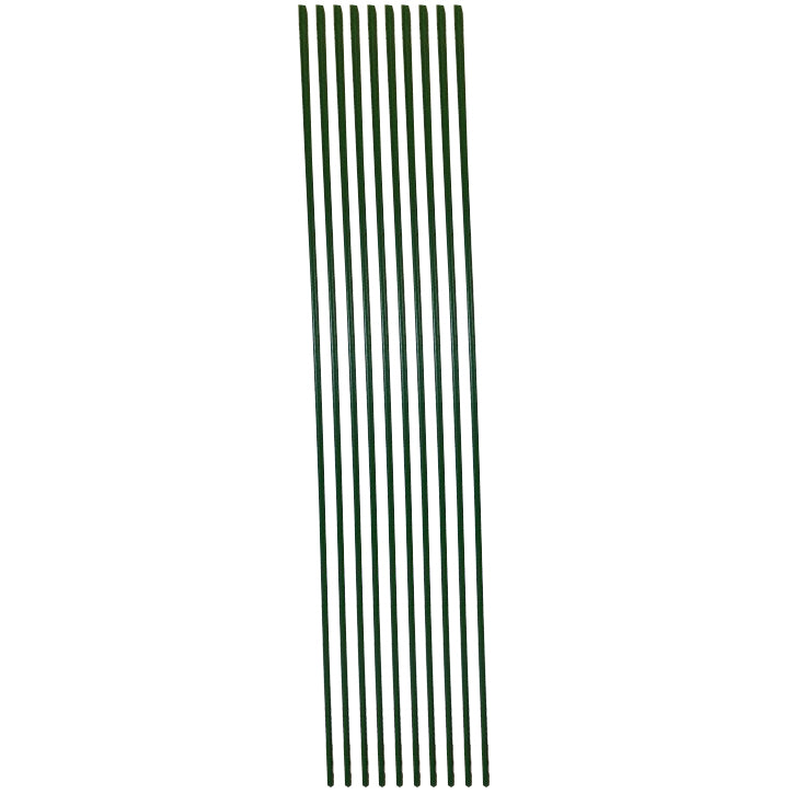 Set of 10 Plastic Coated Metal Plant Support Sticks (140cm)