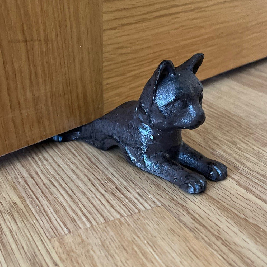 Cast Iron Cat Decorative Door Wedge Doorstop