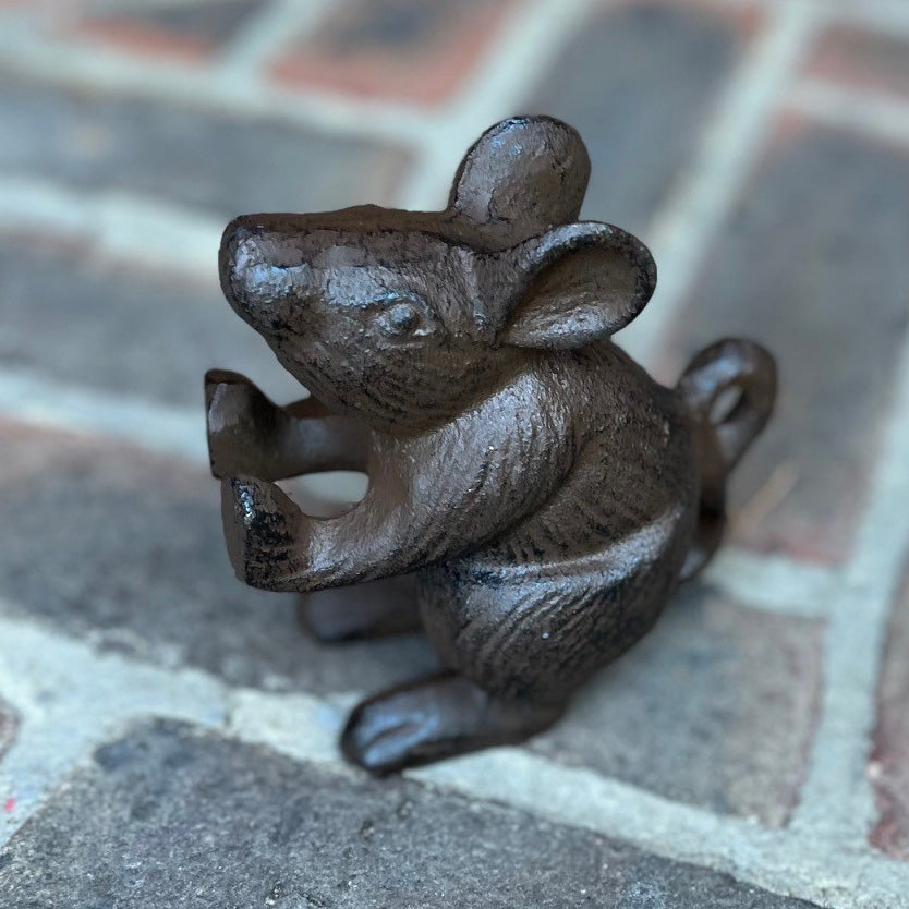 Cast Iron Mouse Decorative Doorstop