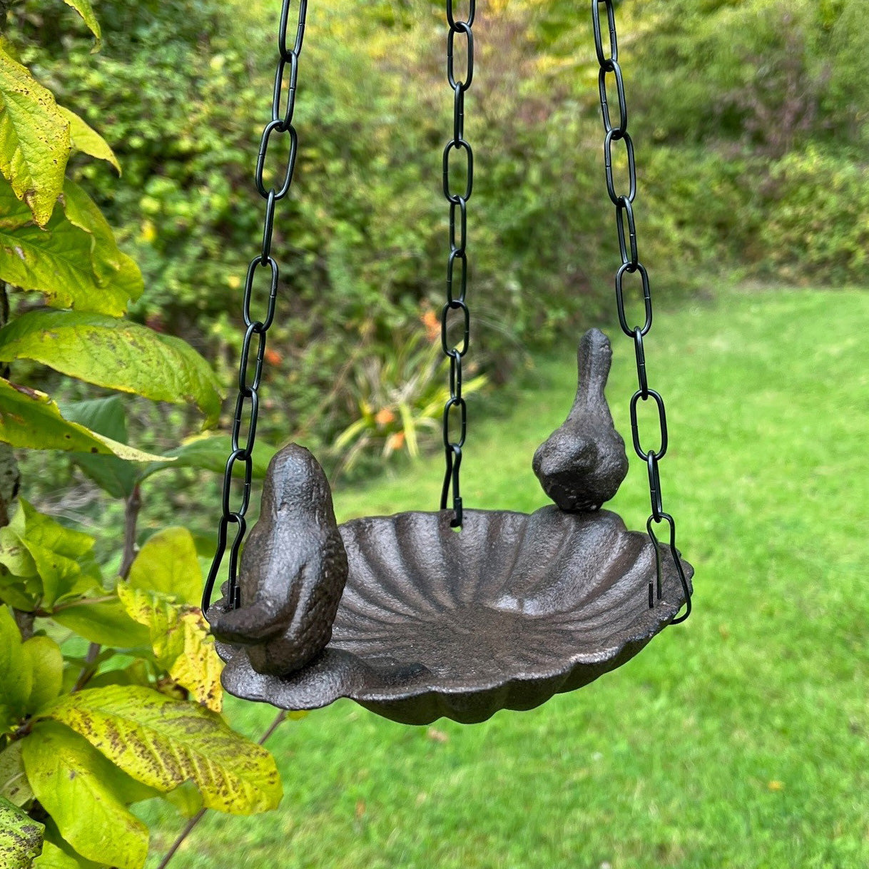 Hanging Cast Iron Garden Bird Bath (Set of 2)