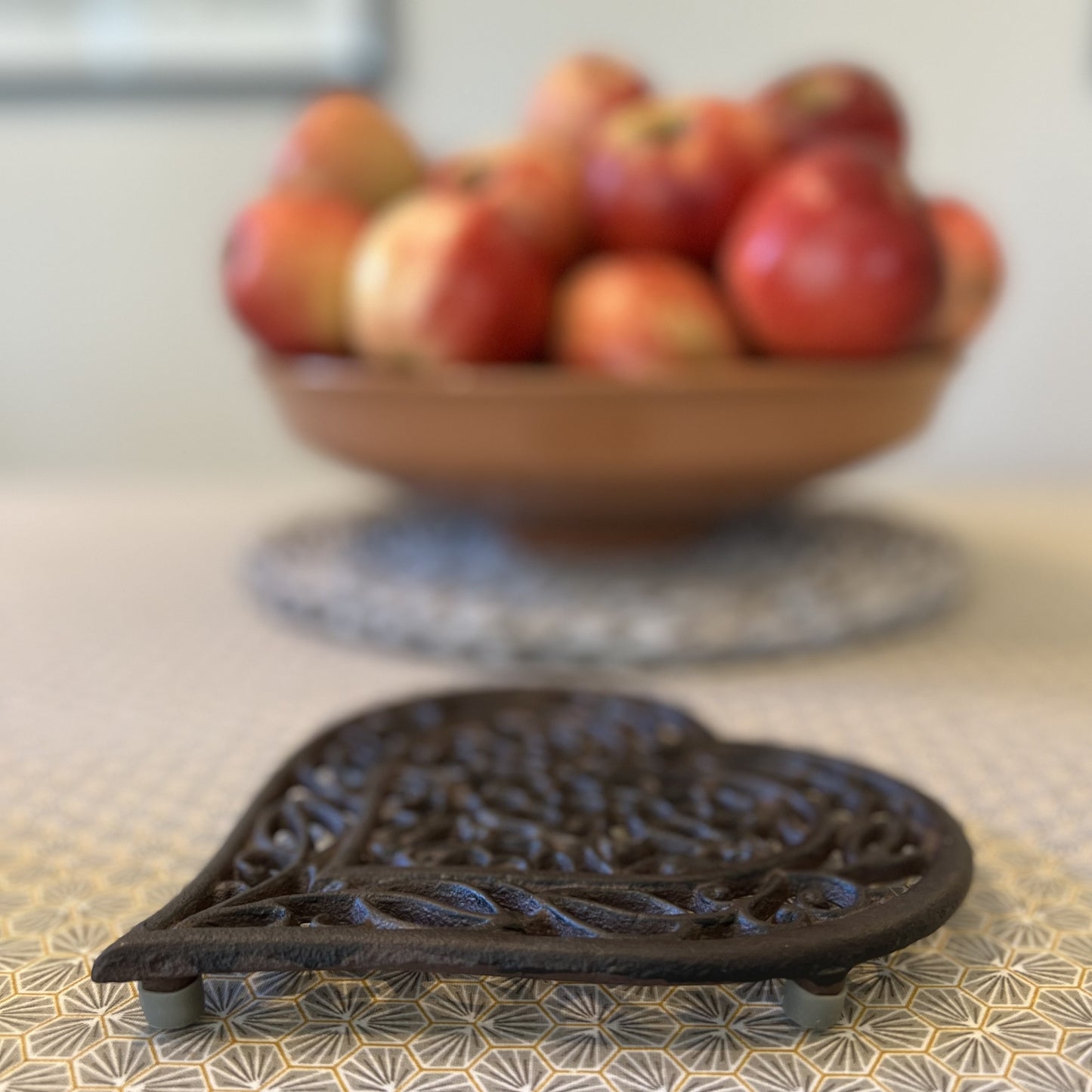 Cast Iron Heart Shaped Trivet (Pack of 2)