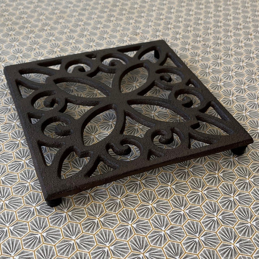 Cast Iron Square Table Trivet (Pack of 2)