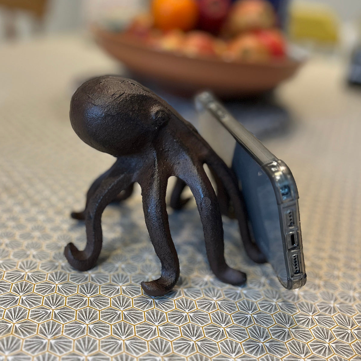 Cast Iron Octopus Phone Holder