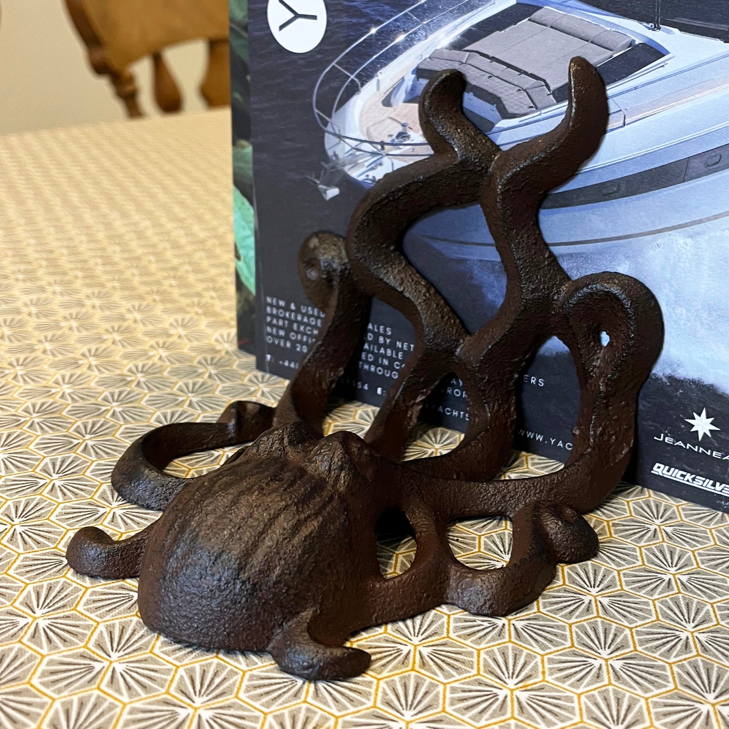 Cast Iron Octopus Decorative Bookends (Set of 2)