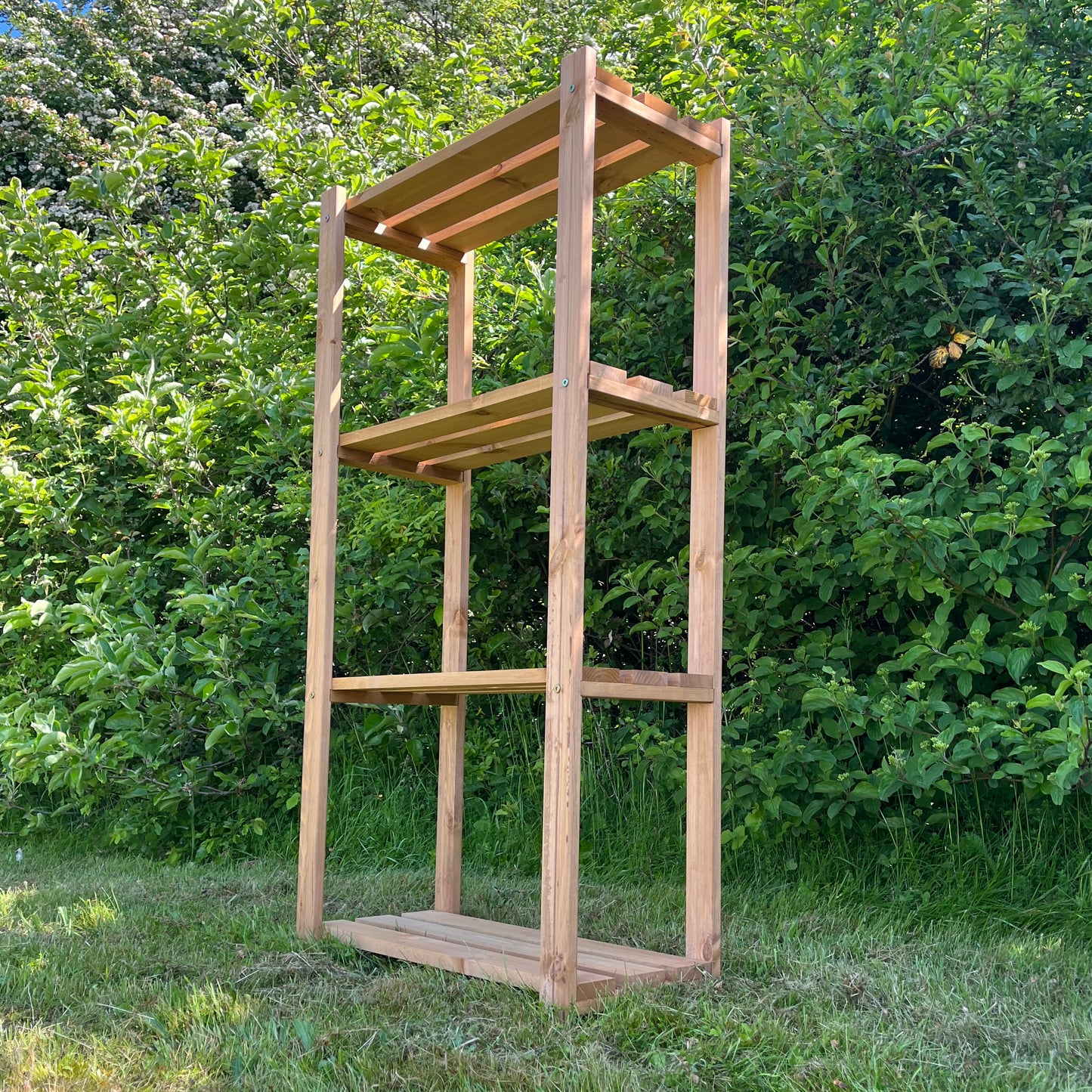 4 Tier Wooden Shelving Storage Rack