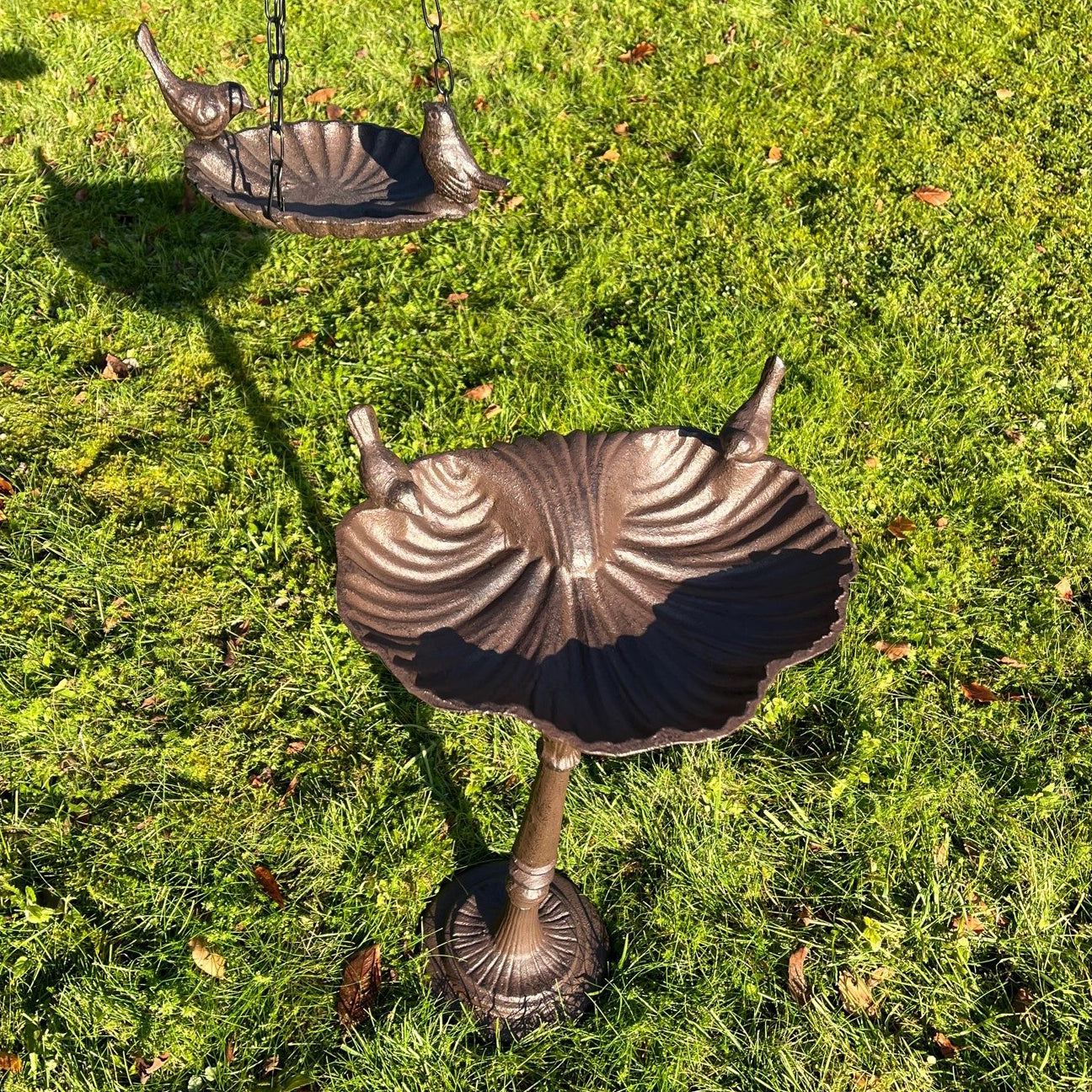 Windsor Cast Iron Stand & Hanging Bird Bath Set