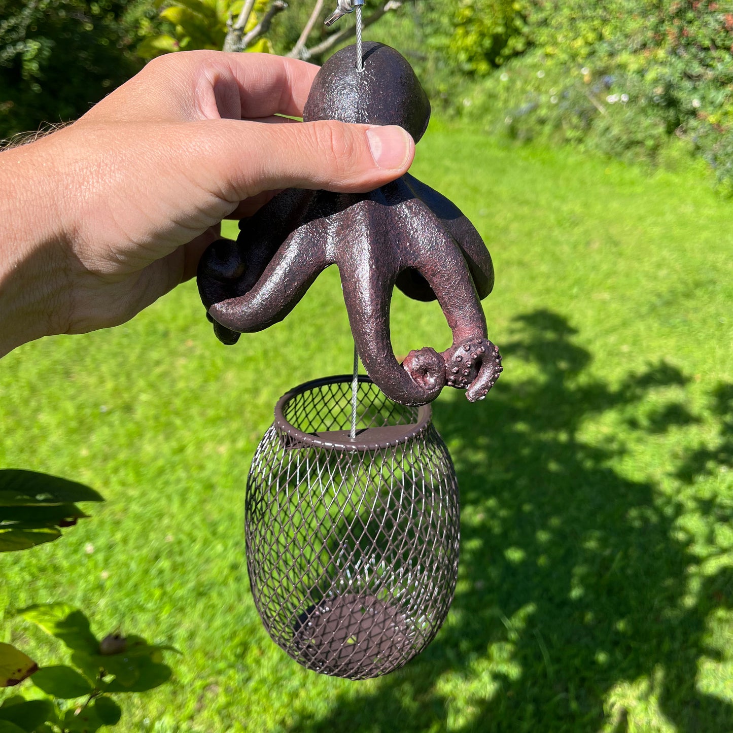 Hanging Octopus Shaped Nut Bird Feeder