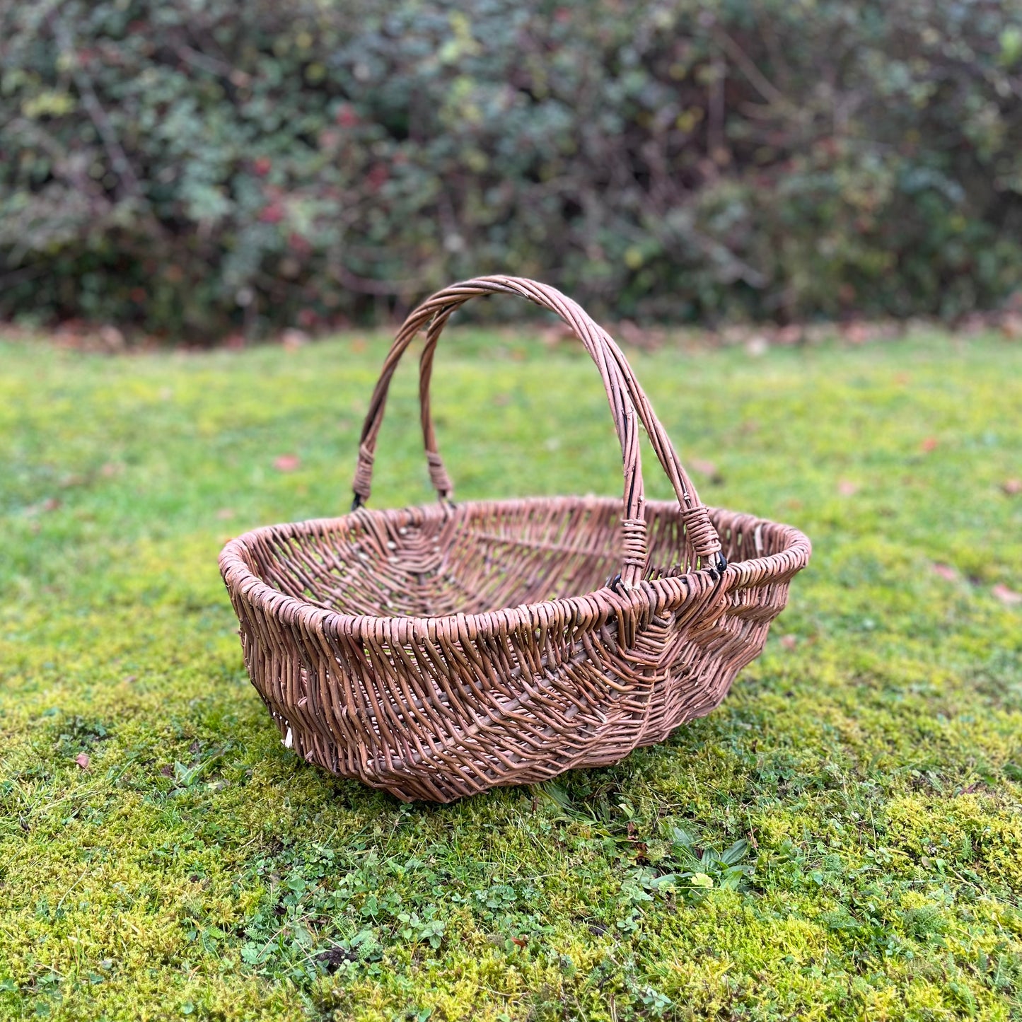 Large Natural Willow Wicker Garden Trug Basket