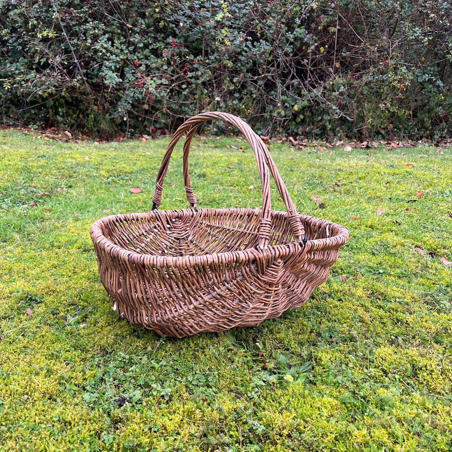 Large Natural Willow Wicker Garden Trug Basket (Set of 2)