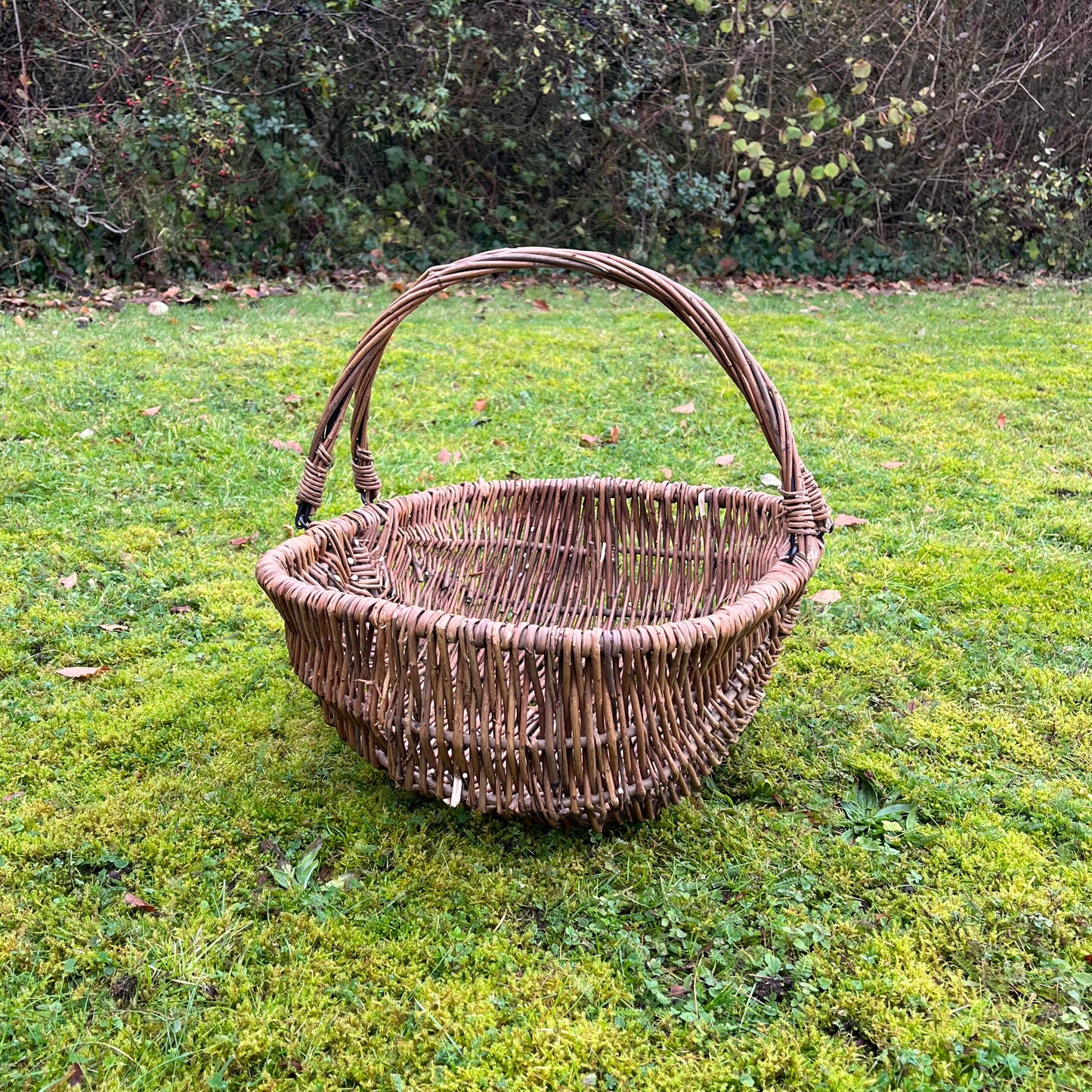 Large Natural Willow Wicker Garden Trug Basket (Set of 2)