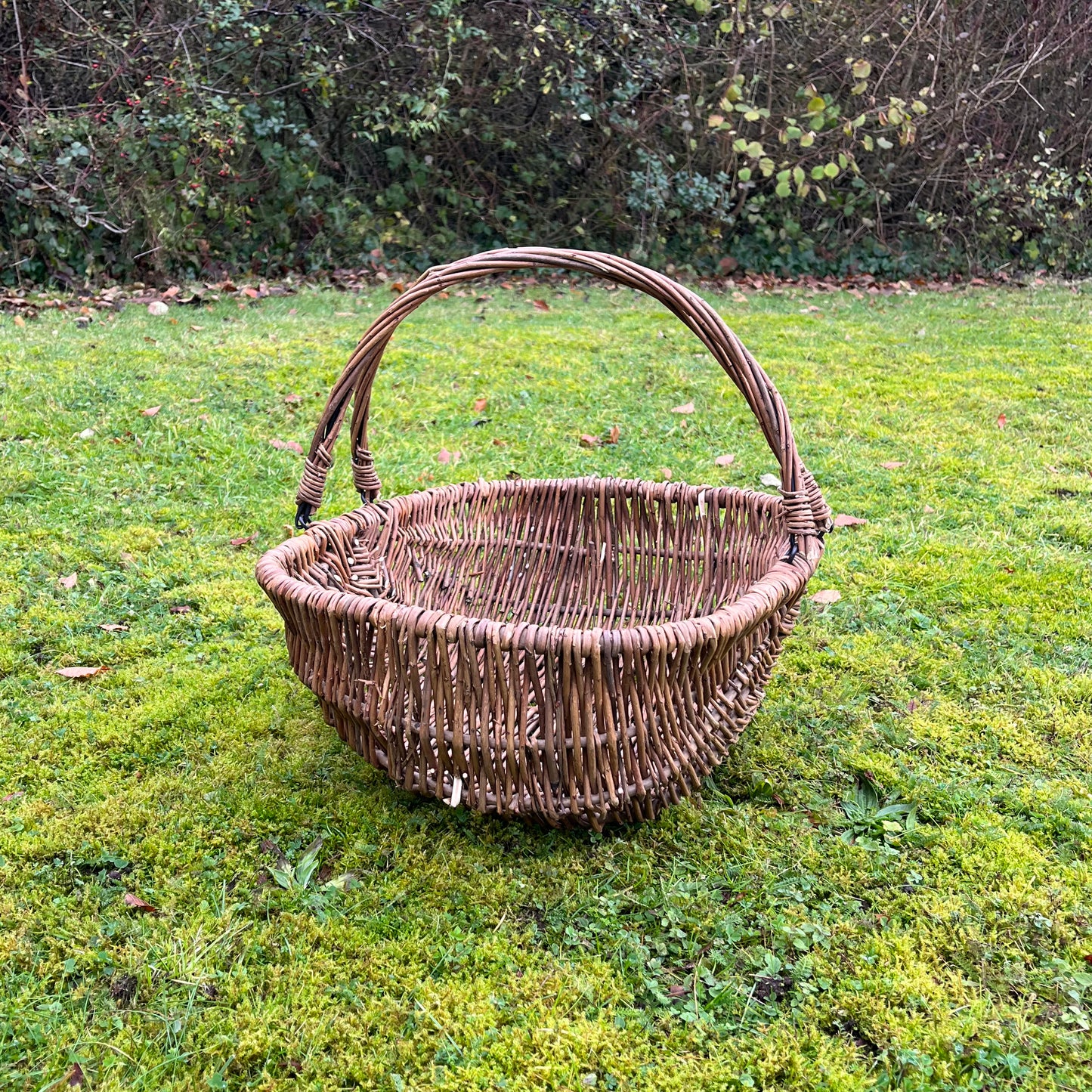 Medium & Large Natural Willow Wicker Garden Trug Basket (Set of 2)